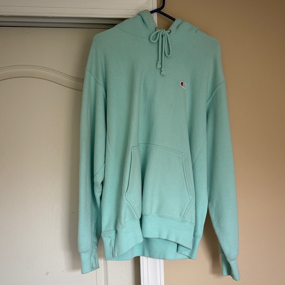 Champion Men's Light Green Hoodie